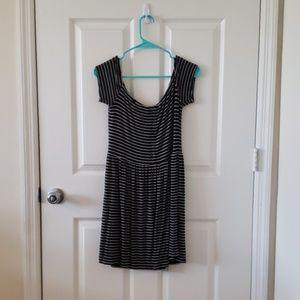 Off the shoulder striped dress AE